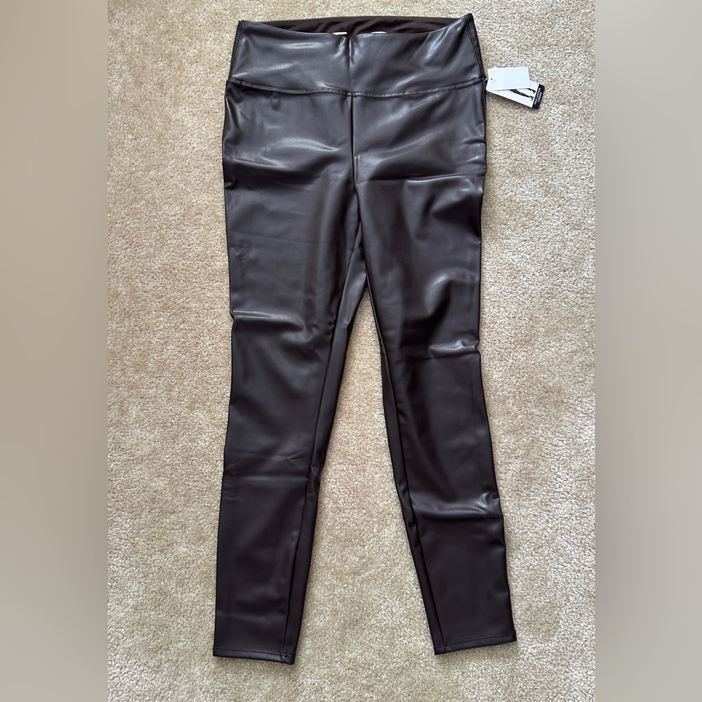 Espresso Brown Faux Leather Leggings